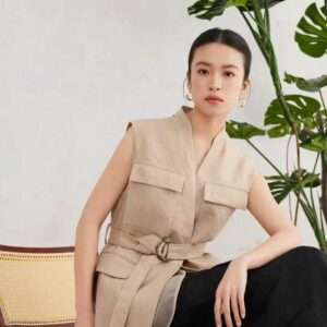 Minimalist Belted Utility Vest